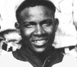 Head & shoulders posed portrait of newly inducted Hall of Famer, Andy Cooper.  Cooper is often ranked 2nd only to Bill Foster among the Negro Leagues left-handed pitchers.  Image is cropped from 1920 Detroit Stars 2442.89 PD